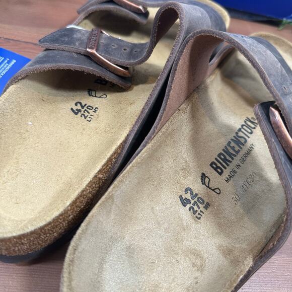 Birkenstock Arizona Oiled Leather Habana Sandals Size 42 US W11/M9 0052531 - Picture 8 of 11